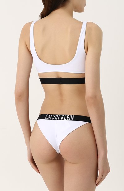 Однотонный бра с круглым вырезом и логотипом бренда CALVIN KLEIN, арт. KW0KW00212, фото 3