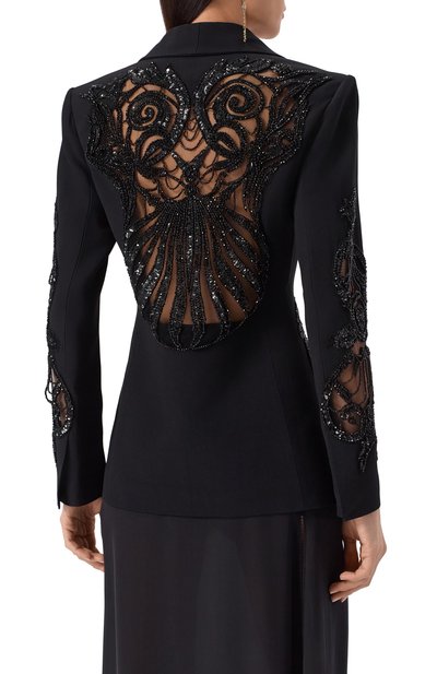 Жакет с отделкой бисером ZUHAIR MURAD черного цвета по цене 686000 руб., арт. RJK25030/CRCA016, фото 4 Жакет с отделкой бисером ZUHAIR MURAD, арт. RJK25030/CRCA016, фото 4