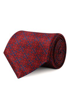 Мужской комплект из галстука и платка STEFANO RICCI красного цвета, арт. DH/49101 | Фото 1 (Материал: Текстиль, Шелк; Материал сплава: Проставлено; Нос: Не проставлено)