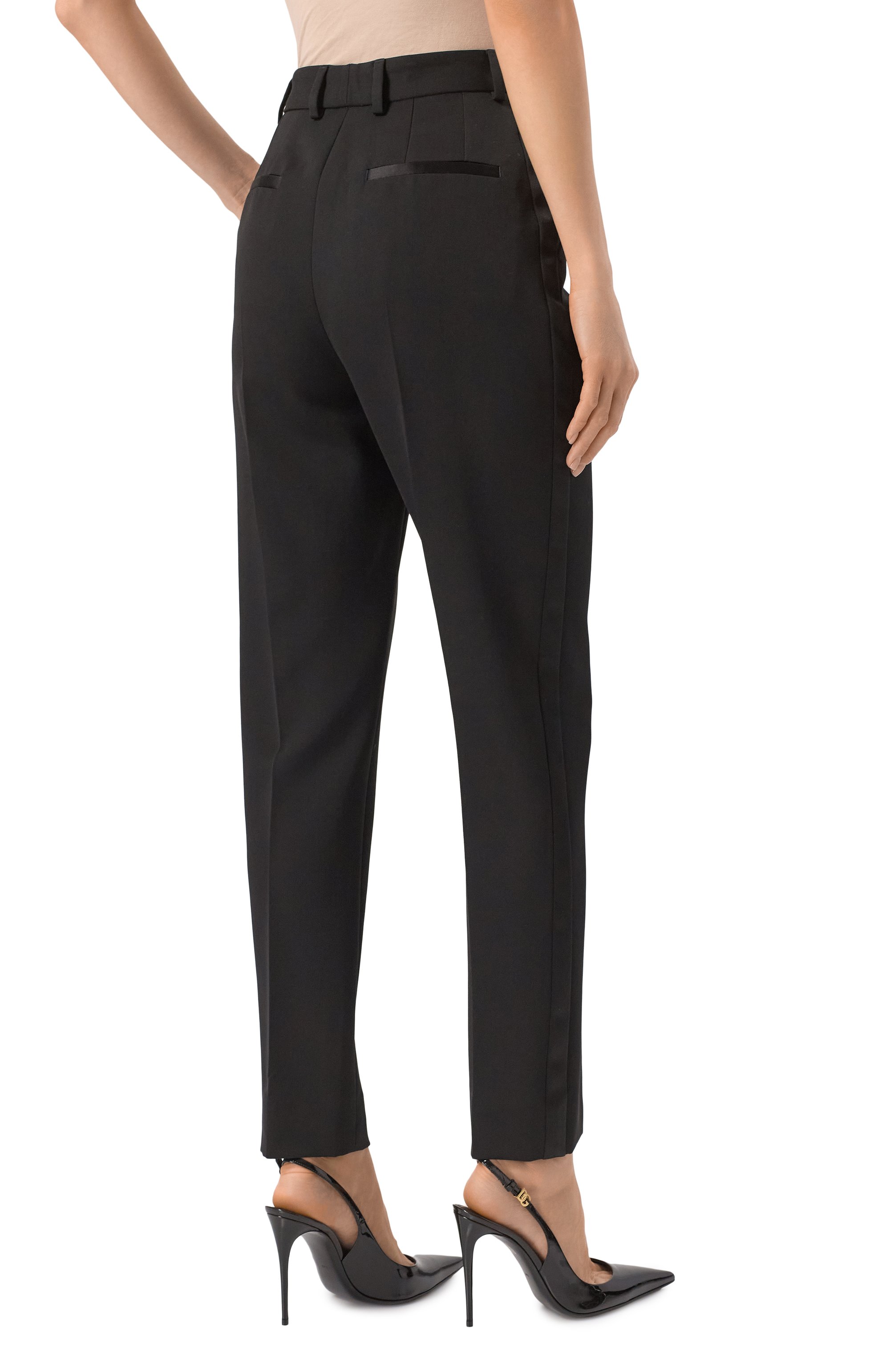 Брюки из шерсти и шелка DOLCE & GABBANA, арт. FTAM0T/GDC5Y, фото 4