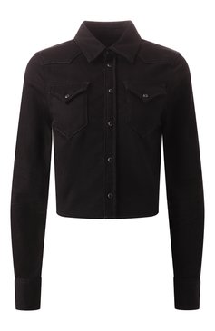 Женская джинсовая рубашка DSQUARED2 черного цвета, арт. S80DL0026/S30564 | Фото 1 (Материал сплава: Проставлено; Длина (для топов): Укороченные; Рукава: Длинн�ые; Материал внешний: Хлопок, Деним; Драгоценные камни: Проставлено; Стили: Кэжуэл; Кросс-КТ: Деним, костюм; Женское Кросс-КТ: Рубашка-одежда)