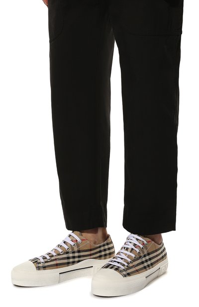 Текстильные кеды BURBERRY, арт. 8049745, фото 3