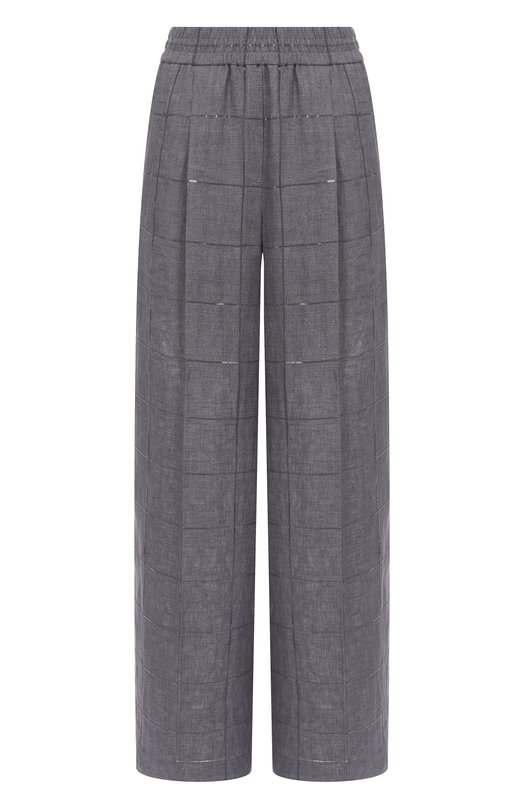 Льняные брюки Brunello Cucinelli MM633P8887 Серый MM633P8887