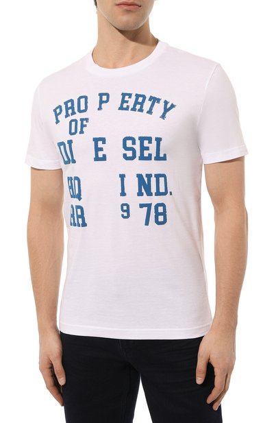 Хлопковая футболка DIESEL, арт. A08689/0GRAI, фото 3