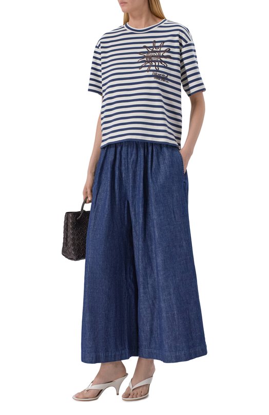 Хлопковая футболка Weekend Max Mara WKDSABAT0 Синий  WKDSABAT0 Фото 2