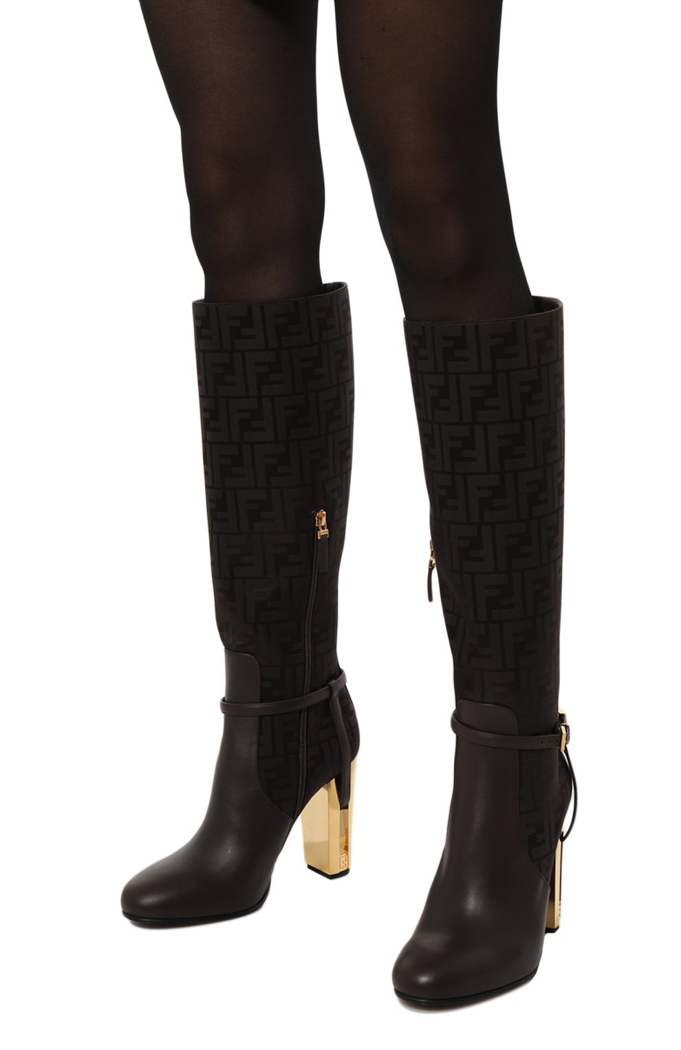 Комбинированные сапоги delfina FENDI, арт. 8W8440 A0MF, фото 3