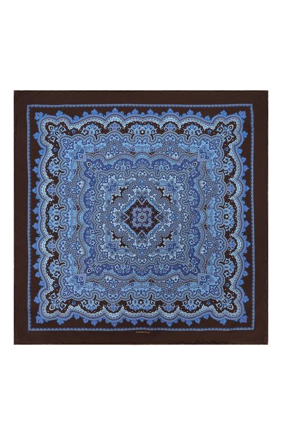 Шелковый платок STEFANO RICCI коричневого цвета по цене 23500 руб., арт. FZSR5/95016, фото 3 Шелковый платок STEFANO RICCI, арт. FZSR5/95016, фото 3