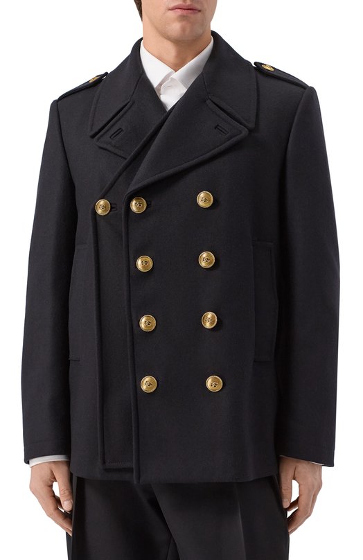 Шерстяное пальто Dolce & Gabbana G053DT/FU293 Чёрный  G053DT/FU293 Фото 3