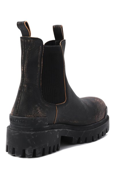 Кожаные челси strike BALENCIAGA темно-серого цвета по цене 104500 руб., арт. 854082/WB228, фото 4 Кожаные челси strike BALENCIAGA, арт. 854082/WB228, фото 4