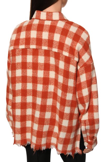 Рубашка из шерсти и кашемира DESTIN оранжевого цвета по цене 43050 руб., арт. MILVA/SACA 3, фото 4 Рубашка из шерсти и кашемира DESTIN, арт. MILVA/SACA 3, фото 4