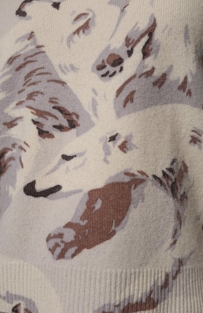 Хлопковый пуловер polar bear KENZO кремового цвета по цене 29950 руб., арт. FB62PU6253CA, фото 5 Хлопковый пуловер polar bear KENZO, арт. FB62PU6253CA, фото 5