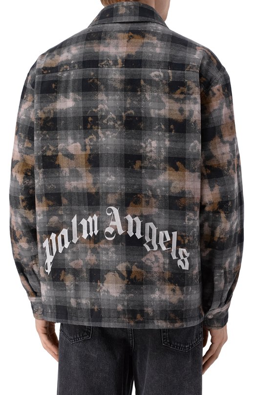 Куртка-рубашка Palm Angels PMES049F25FAB001 Коричневый  PMES049F25FAB001 Фото 4