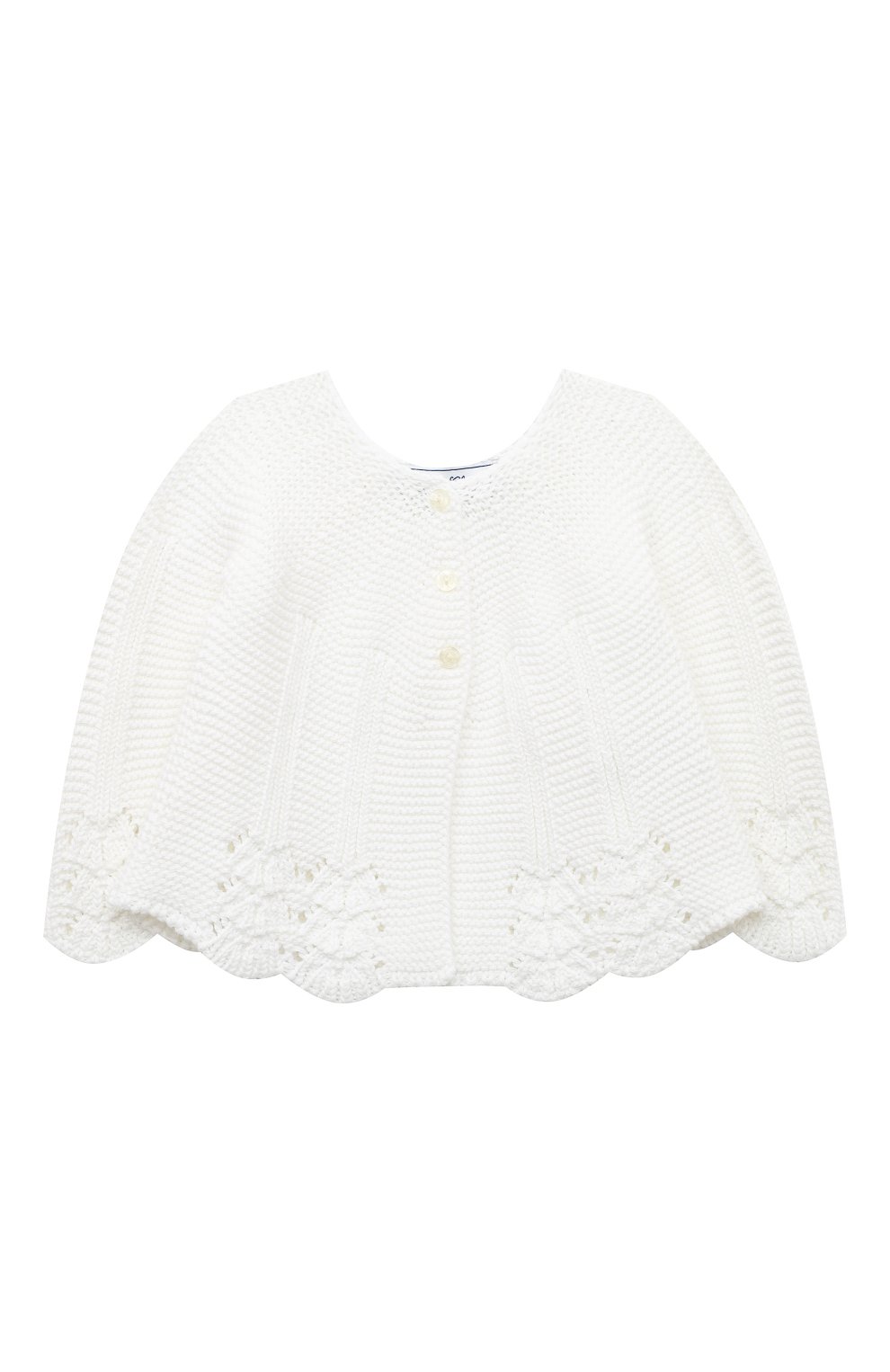 Хлопковый кардиган TARTINE ET CHOCOLAT белого цвета по цене 8995 руб., арт. TU18021, фото 1 Хлопковый кардиган TARTINE ET CHOCOLAT, арт. TU18021, фото 1