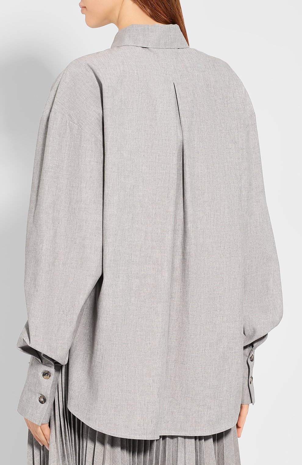 Хлопковая рубашка A.W.A.K.E. MODE серого цвета по цене 49950 руб., арт. AW19.T14, фото 4 Хлопковая рубашка A.W.A.K.E. MODE, арт. AW19.T14, фото 4