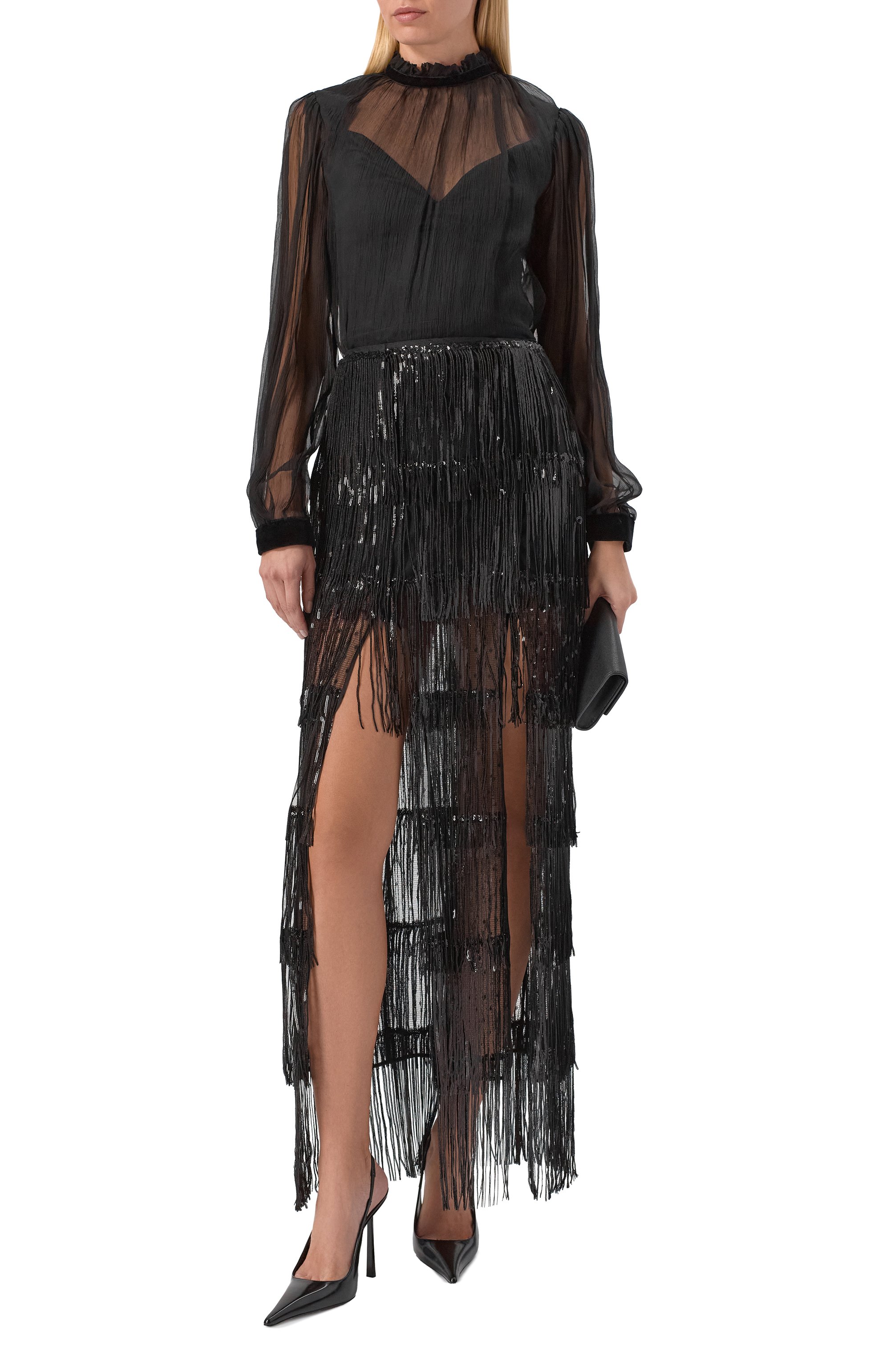 Юбка с отделкой пайетками NINA RICCI, арт. 25ACJU016/PL0481, фото 2