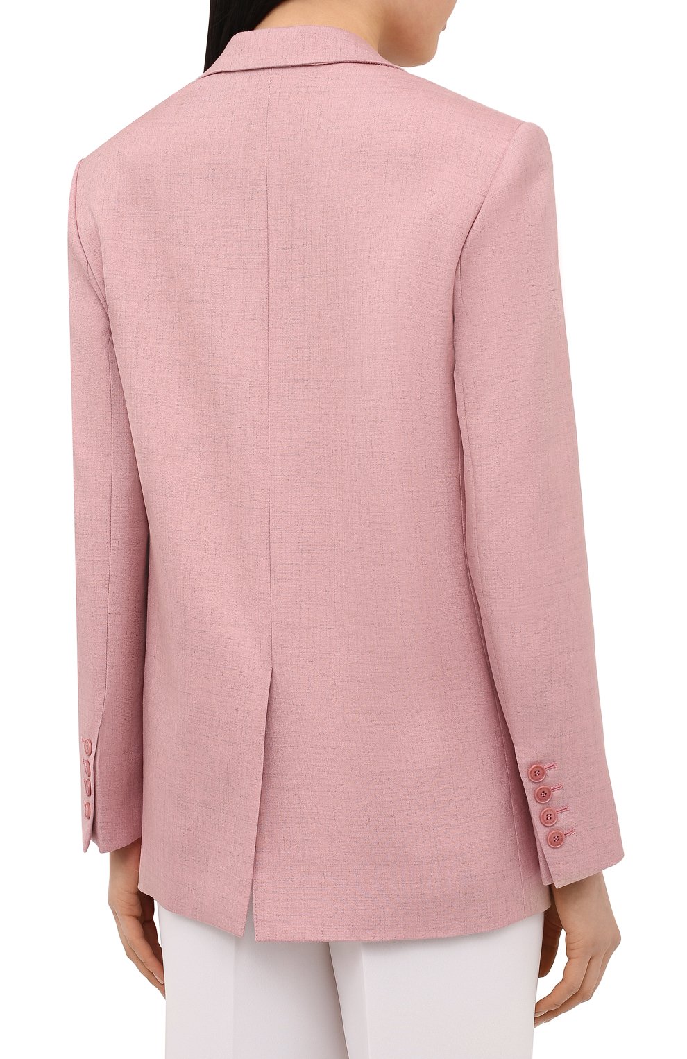 Жакет из вискозы и льна STELLA MCCARTNEY розового цвета по цене 134000 руб., арт. 603171/SMB61, фото 4 Жакет из вискозы и льна STELLA MCCARTNEY, арт. 603171/SMB61, фото 4