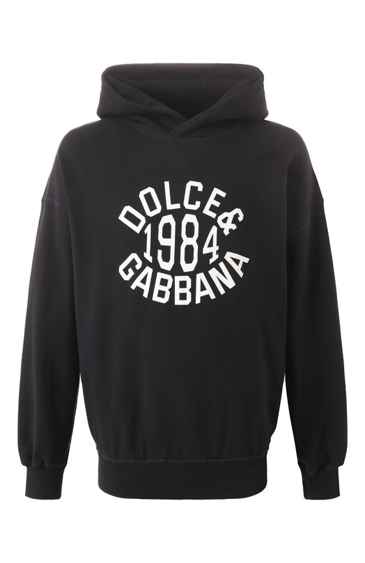 Хлопковое худи Dolce & Gabbana G9BFXT/G7N0Q Чёрный G9BFXT/G7N0Q