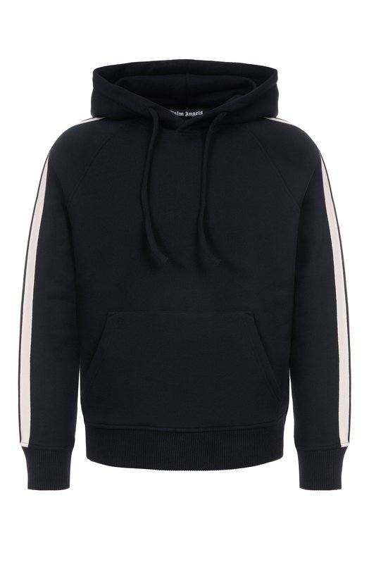 Хлопковое худи Palm Angels PMBB17HF25FLE001 Чёрный PMBB17HF25FLE001