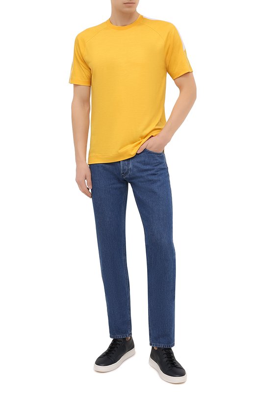 Шерстяная футболка Zegna VV390/ZZT705 Жёлтый  VV390/ZZT705 Фото 2