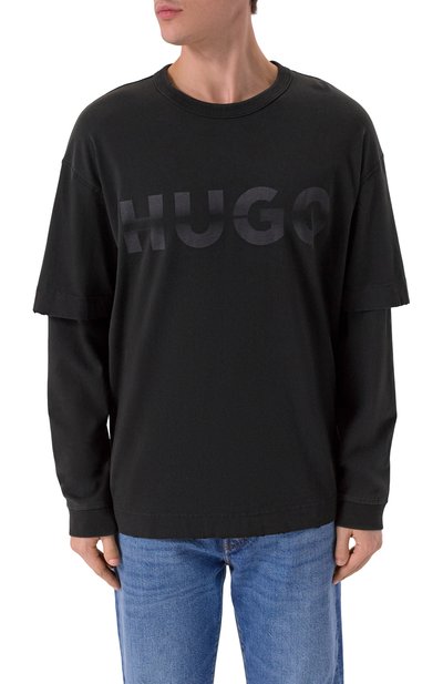 Хлопковый лонгслив HUGO BLUE, арт. 50546541, фото 3
