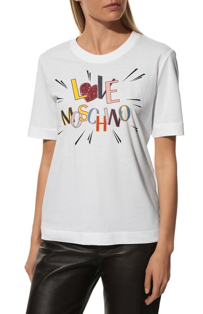 Хлопковая футболка MOSCHINO, арт. W 4 F15 3E M 3876/0UTLET AW22-23, фото 3