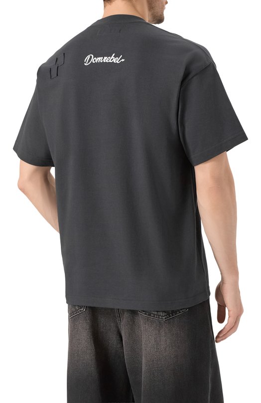 Хлопковая футболка DOMREBEL M DIABL0 BEAR/T-SHIRT Серый  M DIABL0 BEAR/T-SHIRT Фото 4