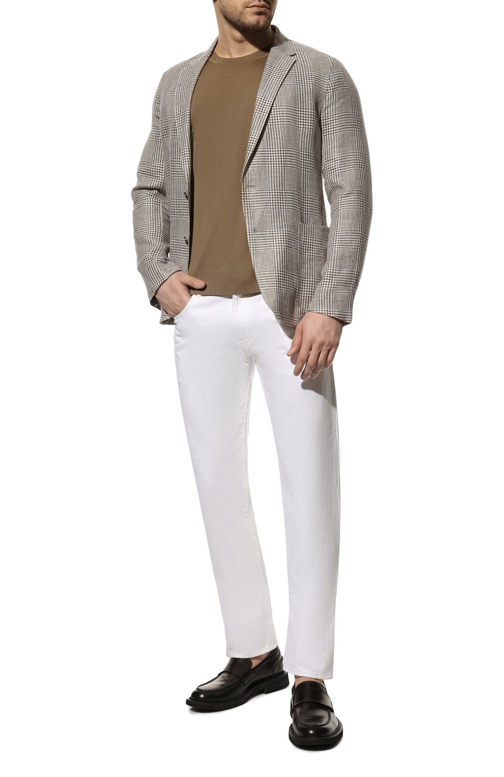 Пиджак изо льна и шерсти ZEGNA бежевого цвета по цене 264500 руб., арт. 349521/1DJSS0, фото 2 Пиджак изо льна и шерсти ZEGNA, арт. 349521/1DJSS0, фото 2