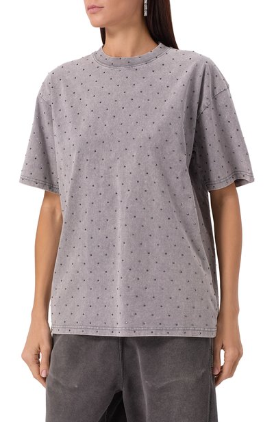 Хлопковая футболка с отделкой стразами FLASHIN, арт. FS25TVRH, фото 3