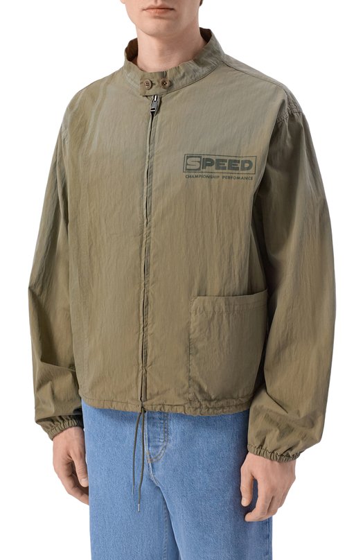 Хлопковая куртка Maison Margiela S50AM0651/M35046 Хаки  S50AM0651/M35046 Фото 3