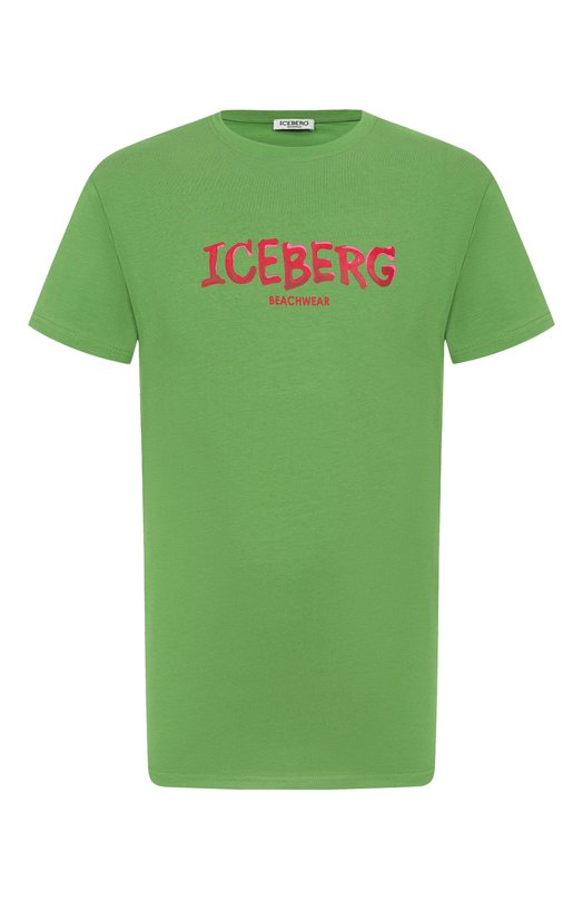 Хлопковая футболка Iceberg ICE25MTS01 Зелёный ICE25MTS01