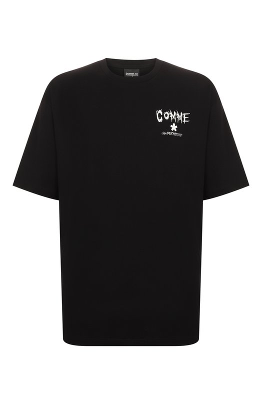 Хлопковая футболка Comme des Fuckdown CFABM01848 Чёрный CFABM01848
