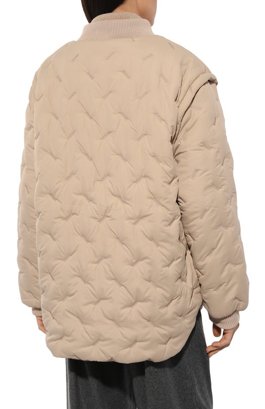 Двусторонняя куртка sherpa. Бежевый, фото 4