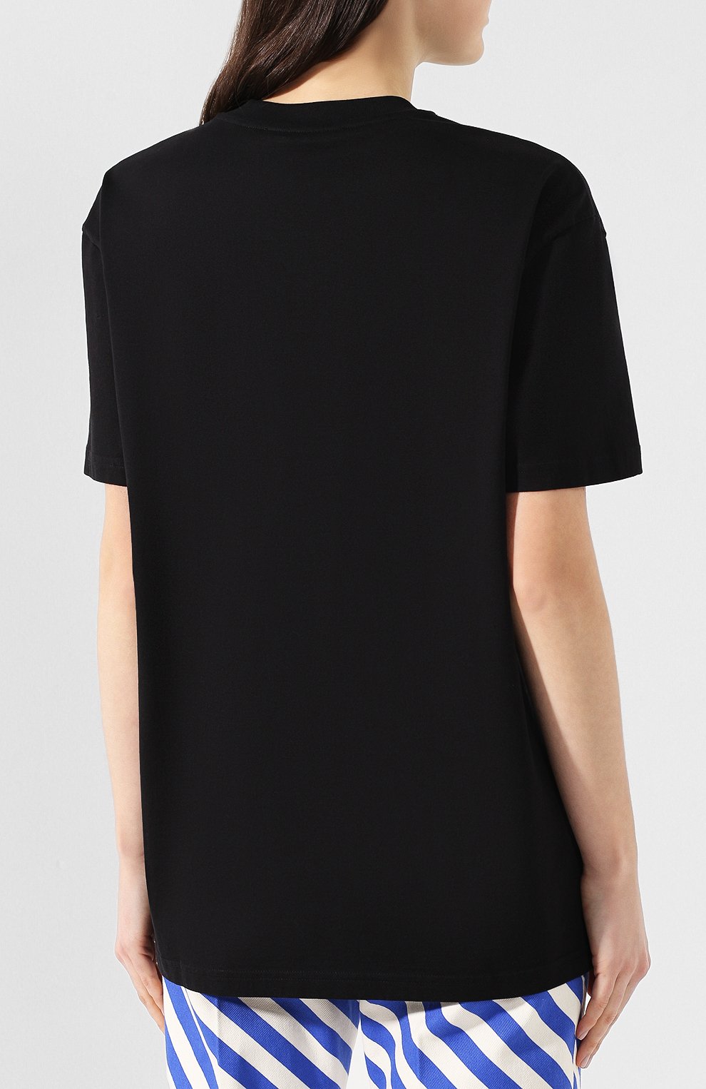 Хлопковая футболка GIVENCHY черного цвета по цене 38950 руб., арт. BW70603Z0Y, фото 4 Хлопковая футболка GIVENCHY, арт. BW70603Z0Y, фото 4