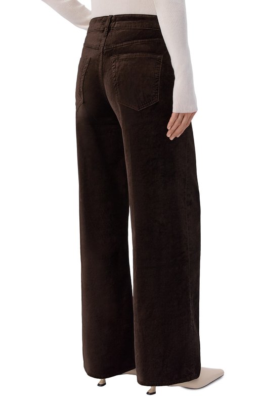 Бархатные брюки Frame Denim LSP411/LE SLIM PALAZZ0 VELVETEEN Коричневый  LSP411/LE SLIM PALAZZ0 VELVETEEN Фото 4