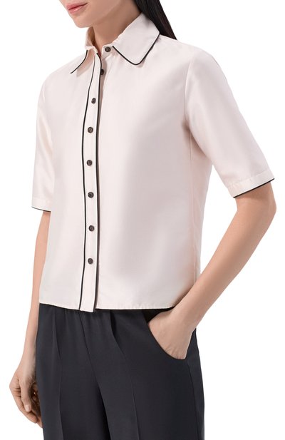 Рубашка из хлопка и шелка KITON, арт. D61462K09R19, фото 3