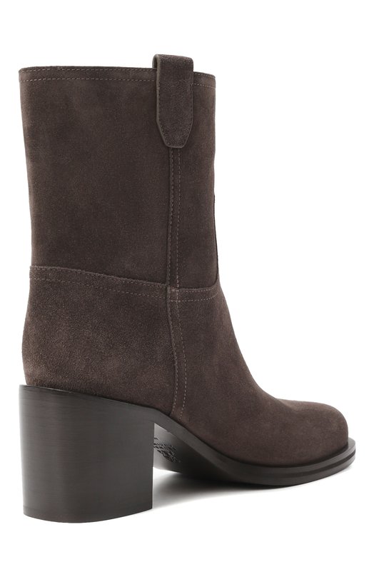 Замшевые ботильоны Brunello Cucinelli MZSFC3108 Коричневый  MZSFC3108 Фото 5