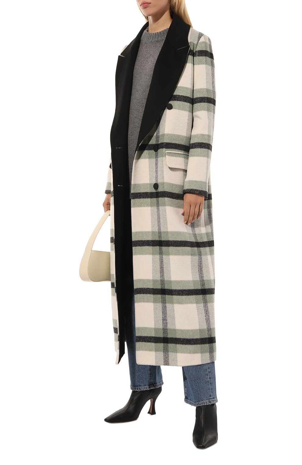 Пальто из шерсти и кашемира SEVEN LAB, арт. CSQ green check, фото 2