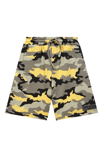 Хлопковые шорты DOLCE & GABBANA хаки цвета по цене 28500 руб., арт. L4JQJ3/G7A2S/8-14, фото 1 Хлопковые шорты DOLCE & GABBANA, арт. L4JQJ3/G7A2S/8-14, фото 1