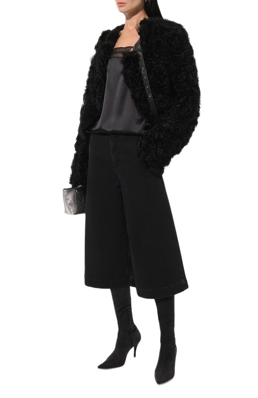 Шелковый топ Ann Demeulemeester 2402-W-T016-R-FA134-099 Чёрный  2402-W-T016-R-FA134-099 Фото 2