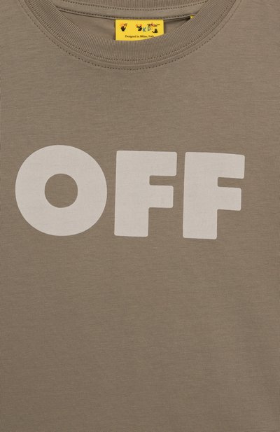 Хлопковая футболка OFF-WHITE, арт. 0BAA002S25JER003/4-12, фото 3