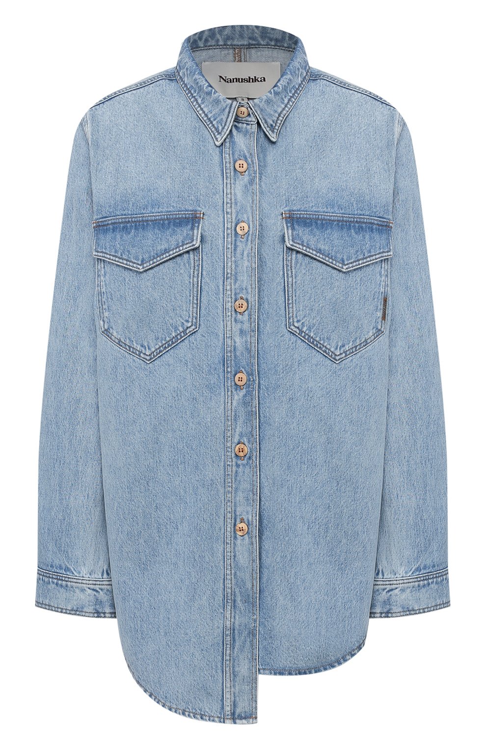 Джинсовая рубашка NANUSHKA, арт. S0LI_BLUE WASH_RIGID DENIM, фото 1