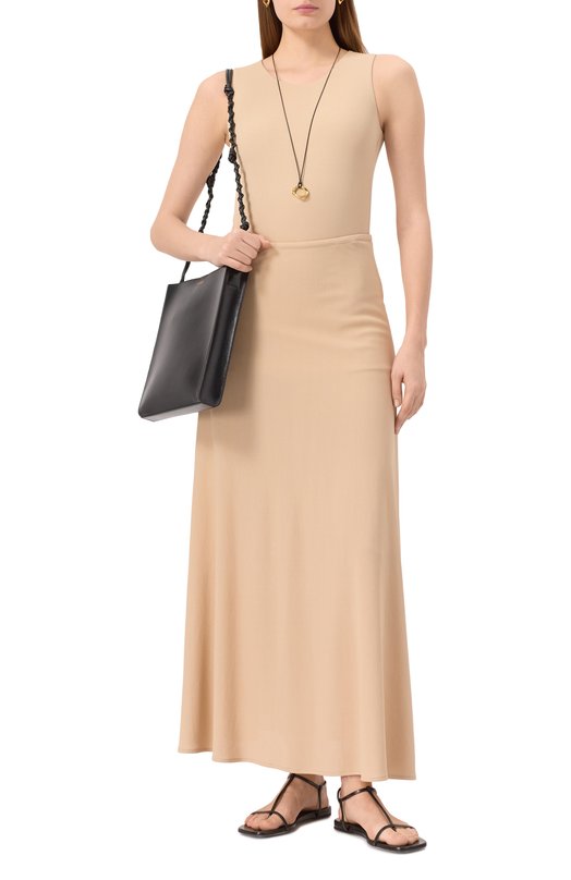 Юбка из вискозы Jil Sander J04MA0103/J65016 Бежевый  J04MA0103/J65016 Фото 2