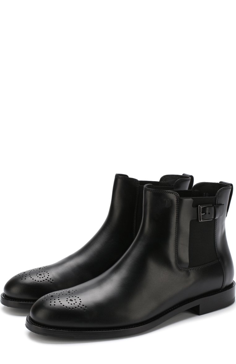 Мужские кожаные челси TOD’S черного цвета, арт. XXM0XR0Q660PLS | Фото 1 (Подошва: Плоская; Статус проверки: Проверена категория, Проверено; Мужское Кросс-КТ: Челси-обувь; Материал внутренний: Натуральная кожа; Материал утеплителя: Без утеплителя; Материал внешний: Натуральная кожа)