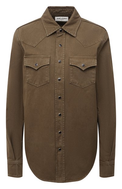 Женская хлопковая рубашка SAINT LAURENT, арт. 615139/Y27BA