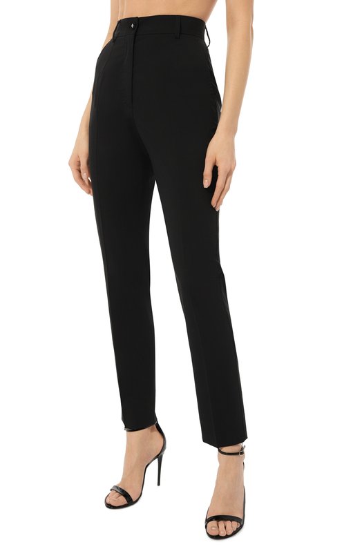 Шерстяные брюки Dolce & Gabbana FTAM2T/FUBFT Чёрный  FTAM2T/FUBFT Фото 3