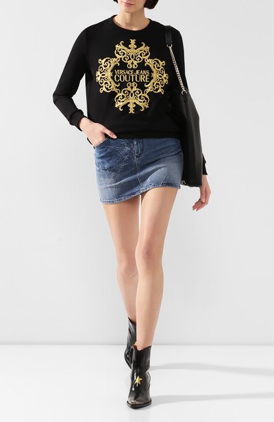 Хлопковый свитшот VERSACE JEANS COUTURE, арт. B6HUA796-UDP309 BAR0QUE EMBR0/36604, фото 2