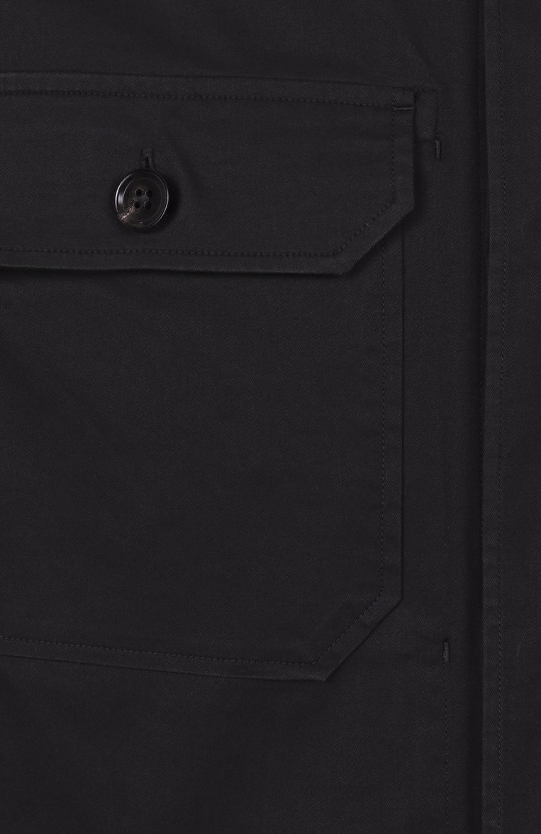 Мужская хлопковая рубашка ZEGNA черного цвета, арт. S0T8B/UFV16A9 | Фото 6 (Длина (для топов): Стандартные; Рукава: Длинные; Материал внешний: Хлопок; Манжеты: На пуговицах; Воротник: Кент; Случай: Повседневный; Принт: Однотонные; Стили: Кэжуэл; Автоматизация состава: Проставлено; Автоматизация ТО: Проставлено; Детали: Без декора)