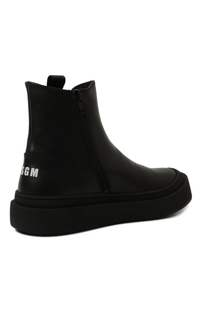 Кожаные челси MSGM KIDS черного цвета по цене 27200 руб., арт. 78904/36-40, фото 3 Кожаные челси MSGM KIDS, арт. 78904/36-40, фото 3