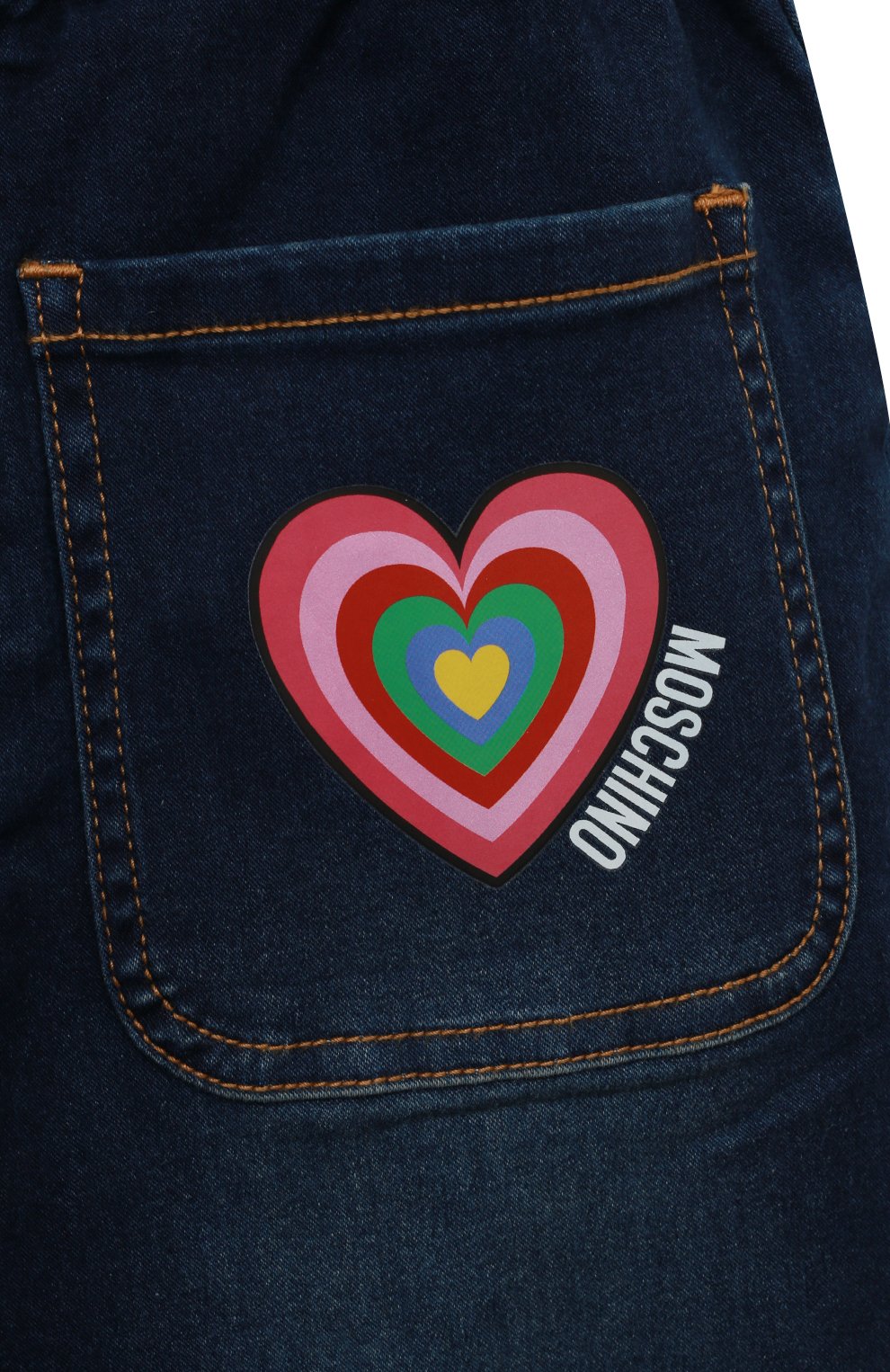 Джинсы MOSCHINO темно-синего цвета по цене 19800 руб., арт. HDP04J/LXE24/10A-14A, фото 3 Джинсы MOSCHINO, арт. HDP04J/LXE24/10A-14A, фото 3