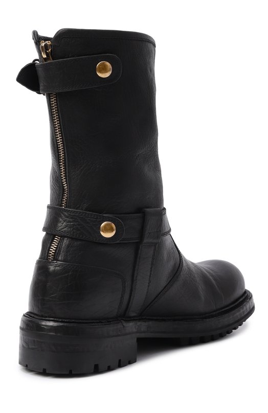 Кожаные сапоги Dolce & Gabbana A70032/AW352 Чёрный  A70032/AW352 Фото 5